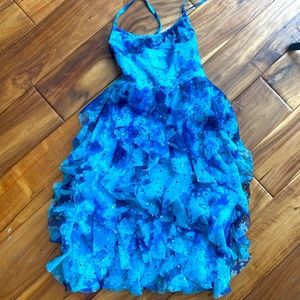 Like New Justice Spring Sequin Sparkly Easter or Concert or Recital Dress